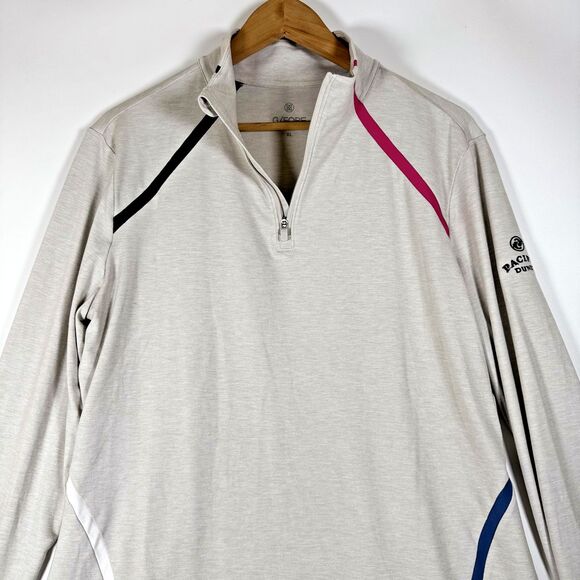 G/Fore Pullover Women XL Gray Pacific Dunes Golf Quarter Zip Lightweight Stretch - Picture 4 of 14